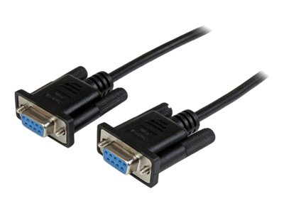  STARTECH.COM  Cable de 2m Nulo de Módem Serie RS232 DB9 - Hembra a Hembra - Color Negro - cable de módem nulo - DB-9 a DB-9 - 2 mSCNM9FF2MBK
