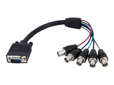  STARTECH.COM  Cable de 30 cm Coaxial para Monitor HD15 VGA a 5 BNC RGBHV - Macho a Hembra - cable VGA - 30 cmVGABNCMF1