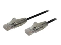 StarTech.com Cable de 3m de Red Ethernet Cat6 Delgado Sin Enganches - Cable de Red Snagless - Negro - cable de interconexión - 3 m - negro