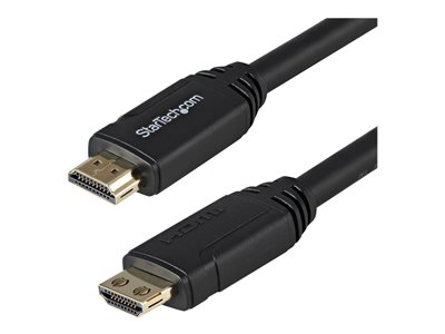  STARTECH.COM  Cable de 3m HDMI 2.0 con Conectores de Agarre - Cable HDMI Certificado Premium de Alta Velocidad con Ethernet 4K 60Hz - HDR10 - 18Gbps - Cordón de Vídeo HDMI para Monitor o TV - Negro (HDMM3MLP) - cable HDMI - 3 mHDMM3MLP