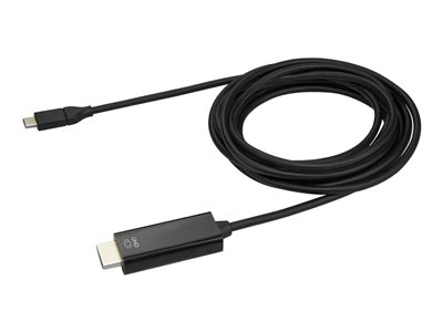 STARTECH.COM  Cable de 3m USB C a HDMI - Cable Adaptador de Vídeo USB Tipo C a HDMI 2.0 4K de 60Hz - Compatible con Thunderbolt 3 - Portátil a Monitor HDMI - Modo Alt DP 1.2 HBR2 - Negro (CDP2HD3MBNL) - cable adaptador - HDMI / USB - 3 mCDP2HD3MBNL