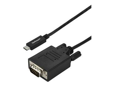  STARTECH.COM  Cable de 3m USB C a VGA - Cable Adaptador de Vídeo USB Tipo C a VGA 1920x1200/1080p - Compatible con Thunderbolt 3 - Portátil a Monitor VGA - Modo Alt DP HBR2 - Negro (CDP2VGA3MBNL) - adaptador de vídeo externo - RTD2166 / RTS5404 - negroCDP2VGA3MBNL