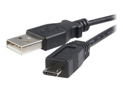  STARTECH.COM  Cable de 50cm Micro USB B a USB A Cargador para Teléfono Móvil Datos USB 2.0 Alta Velocidad Hi Speed - Macho a Macho - Negro - cable USBUUSBHAUB50CM