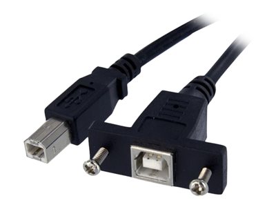  STARTECH.COM  Cable de 91cm USB 2.0 Alta Velocidad para Montaje en Panel Empotrar - Macho a Hembra USB B - Extensor Alargador - Negro - cable USB - USB Tipo B a USB Tipo B - 90 cmUSBPNLBFBM3