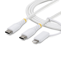 Startech.com CABLE DE CARGA USB-C DE 2M CON CABLADAPTADOR LIGHTNING - TIPO C 2M-U2-LNTC-CABLE