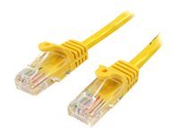 StarTech.com - Cable de Red de 0,5m Amarillo Cat5e Ethernet RJ45 sin Enganches - Latiguillo Snagless - cable de interconexión - 50 cm - amarillo