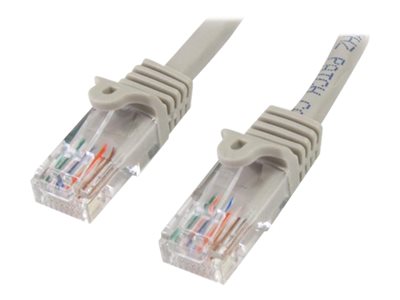  STARTECH.COM  Cable de Red de 0,5m Gris Cat5e Ethernet RJ45 sin Enganches - Latiguillo Snagless - cable de interconexión - 50 cm - gris45PAT50CMGR