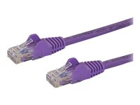 StarTech.com Cable de Red de 0,5m Púrpura Cat6 UTP Ethernet Gigabit RJ45 sin Enganches - Latiguillo Snagless de 50cm - cable de red - 50 cm - púrpura N6PATC50CMPL