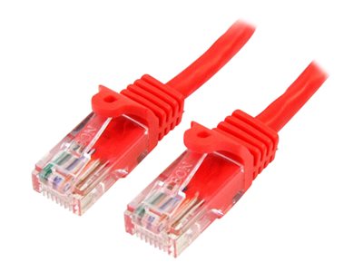  STARTECH.COM  - Cable de Red de 0,5m Rojo Cat5e Ethernet RJ45 sin Enganches - Latiguillo Snagless - cable de interconexión - 50 cm - rojo45PAT50CMRD