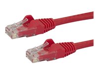 StarTech.com Cable de Red de 0,5m Rojo Cat6 UTP Ethernet Gigabit RJ45 sin Enganches - Latiguillo Snagless de 50cm - cable de red - 50 cm - rojo