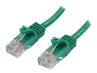 StarTech.com - Cable de Red de 0,5m Verde Cat5e Ethernet RJ45 sin Enganches - Latiguillo Snagless - cable de interconexión - 50 cm - verde 45PAT50CMGN