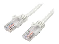 StarTech.com - Cable de Red de 5m Blanco Cat5e Ethernet RJ45 sin Enganches - Latiguillo Snagless - cable de red - 5 m - blanco