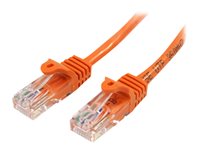 StarTech.com Cable de Red de 5m Naranja Cat5e Ethernet RJ45 sin Enganches - Latiguillo Snagless - cable de interconexión - 5 m - naranja