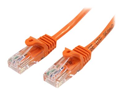  STARTECH.COM  Cable de Red de 5m Naranja Cat5e Ethernet RJ45 sin Enganches - Latiguillo Snagless - cable de interconexión - 5 m - naranja45PAT5MOR