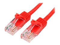 StarTech.com - Cable de Red de 5m Rojo Cat5e Ethernet RJ45 sin Enganches - Latiguillo Snagless - cable de red - 5 m - rojo