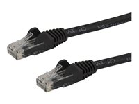 StarTech.com Cable de Red Ethernet Snagless Sin Enganches Cat 6 Cat6 Gigabit - cable de interconexión - 50 cm - negro N6PATC50CMBK