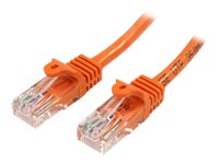 StarTech.com Cable de Red Ethernet UTP Patch Snagless Sin Enganches Cat5e Cat 5e RJ45 - cable de interconexión - 2 m - naranja