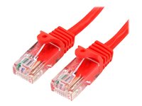 StarTech.com Cable de Red Ethernet UTP Patch Snagless Sin Enganches Cat5e Cat 5e RJ45 - cable de interconexión - 2 m - rojo