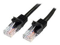StarTech.com Cable de Red Ethernet UTP Patch Snagless Sin Enganches Cat5e Cat 5e RJ45 - cable de interconexión - 1 m - negro 45PAT1MBK