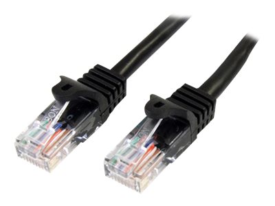  STARTECH.COM  Cable de Red Ethernet UTP Patch Snagless Sin Enganches Cat5e Cat 5e RJ45 - cable de interconexión - 1 m - negro45PAT1MBK