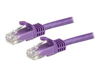 StarTech.com Cable de Red Gigabit Ethernet 15m UTP Patch Cat6 Cat 6 RJ45 Snagless Sin Enganches - Púrpura - Morado - cable de interconexión - 15 m - púrpura