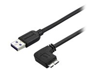 StarTech.com Cable delgado de 1m Micro USB 3.0 acodado a la derecha a USB A - SB 3.1 Gen 1 (5 Gbps) - cable USB - Micro-USB tipo B a USB Tipo A - 1 m