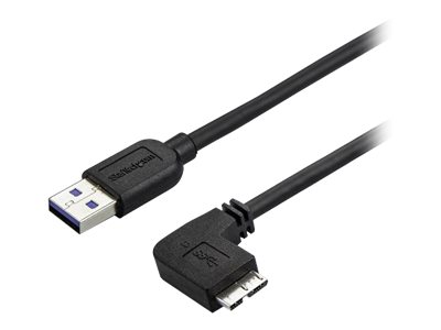  STARTECH.COM  Cable delgado de 1m Micro USB 3.0 acodado a la derecha a USB A - SB 3.1 Gen 1 (5 Gbps) - cable USB - Micro-USB tipo B a USB Tipo A - 1 mUSB3AU1MRS