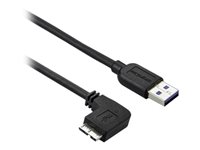 StarTech.com Cable delgado de 1m Micro USB 3.0 Super Speed acodado a la izquierda a USB A - cable USB - Micro-USB tipo B a USB Tipo A - 1 m