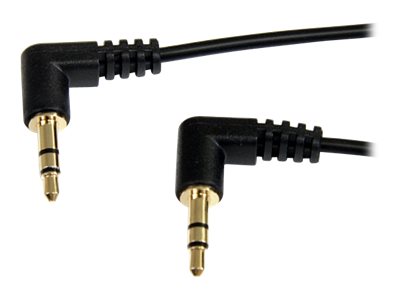  STARTECH.COM  Cable Delgado de 30cm de Audio Estéreo Plug de 3,5mm Acodado a la Derecha  - Macho a Macho - cable de audio - 30 cmMU1MMS2RA