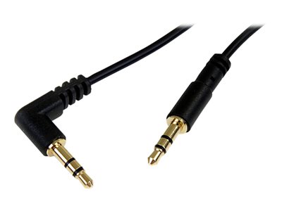  STARTECH.COM  Cable Delgado de Audio Estéreo 3,5mm de 30cm Acodado con Ángulo Recto - Macho a Macho - cable de audio - 30 cmMU1MMSRA