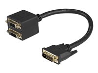 StarTech.com Cable Duplicador Divisor de Vídeo DVI-D de 2 Puertos Salidas  - Multiplicador Bifurcador Splitter - 2x Hembra DVI-D - bifurcador de vídeo - DVI - 30.5 cm