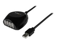 StarTech.com Cable Extensor Activo USB 2.0 de 15m con Hub de 4 Puertos - Alargador USB con Concentrador de 4 Puertos - hub - 4 puertos