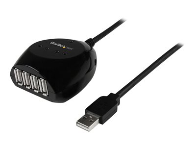  STARTECH.COM  Cable Extensor Activo USB 2.0 de 15m con Hub de 4 Puertos - Alargador USB con Concentrador de 4 Puertos - hub - 4 puertosUSB2EXT4P15M