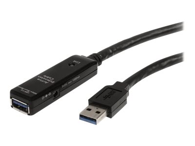  STARTECH.COM  Cable Extensor Alargador USB 3.0 SuperSpeed Activo de 10m - USB A Macho a Hembra - Negro - cable alargador USB - USB Tipo A a USB Tipo A - 10 mUSB3AAEXT10M