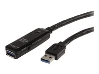 StarTech.com Cable Extensor Alargador USB 3.0 SuperSpeed Activo de 3m - USB A Macho a Hembra - Negro - cable alargador USB - USB Tipo A a USB Tipo A - 3 m