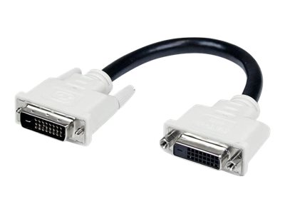  STARTECH.COM  Cable Extensor de 15cm Protector de Puerto DVI-D Doble Enlace - Extensión Macho a Hembra - Dual Link - Negro - cable alargador DVI - 15.2 cmDVIDEXTAA6IN