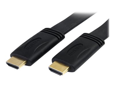  STARTECH.COM  Cable HDMI de alta velocidad con Ethernet 5m Plano - 2x HDMI Macho - Ultra HD 4k x 2k - Negro - cable HDMI con Ethernet - 5 mHDMM5MFL
