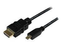 StarTech.com Cable HDMI de alta velocidad con Ethernet a Micro HDMI 3m - 2x Macho - Negro - cable HDMI con Ethernet - 3 m