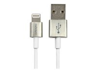 StarTech.com Cable Premium USB a Lightning de 1m con Conectores de Metal - Para iPad / iPhone / iPod - Certificado MiFi - Cable Lightning - Lightning / USB - 1 m