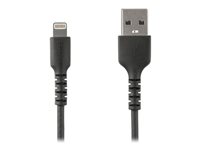 StarTech.com Cable Resistente USB-A a Lightning de 2 m Negro - Cable USB Tipo A a Lightning con Fibra de Aramida - MFi (RUSBCLTMM2MB) - Cable Lightning - Lightning / USB - 2 m