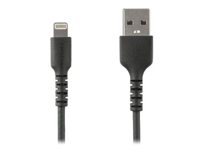  STARTECH.COM  Cable Resistente USB-A a Lightning de 2 m Negro - Cable USB Tipo A a Lightning con Fibra de Aramida - MFi (RUSBCLTMM2MB) - Cable Lightning - Lightning / USB - 2 mRUSBLTMM2MB
