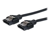 StarTech.com Cable SATA Serial ATA 15cm Cable Redondo con Cierre de Seguridad  Bloqueo con Pestillo - Extensor Latching - Negro - Cable SATA - 15.2 cm