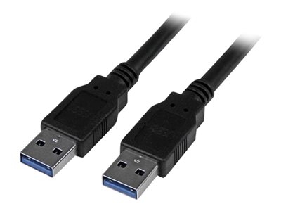  STARTECH.COM  Cable USB 3.0 de 3 metros - A Macho a A Macho - USB 3.1 Gen1 (5Gbps) - cable USB - USB Tipo A a USB Tipo A - 3 mUSB3SAA3MBK