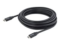 StarTech.com Cable USB-C de 4 metros con Capacidad para Entrega de Potencia (5A) - USB 2.0 - Certificado - cable USB de tipo C - USB-C a USB-C - 4 m