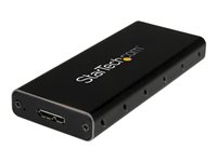 StarTech.com Caja Adaptador M.2 NGFF a USB 3.1 con Carcasa Protectora - Caja de SSD M.2 para SSDs M.2 SATA (SM21BMU31C3) - caja de almacenamiento - SATA 6Gb/s - USB 3.1 (Gen 2)