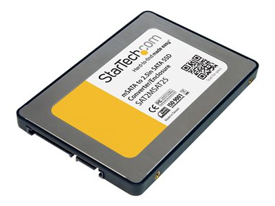  STARTECH.COM  Caja Adaptadora  SATA de 2,5 Pulgadas para Unidad SSD mSATA - caja de almacenamiento - SATASAT2MSAT25