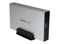 StarTech.com Caja Carcasa de Aluminio USB 3.0 de Disco Duro HDD SATA 3 III de 3,5 Pulgadas Externo UASP - Plateado - caja de almacenamiento - SATA 6Gb/s - USB 3.0
