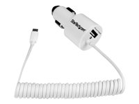 StarTech.com Cargador USB de 2 Puertos para Coche con Cable Micro USB y puerto USB - de Alto Poder (21 Watt / 4,2 A) adaptador de corriente para el coche - USB, Micro-USB tipo B - 21 vatios