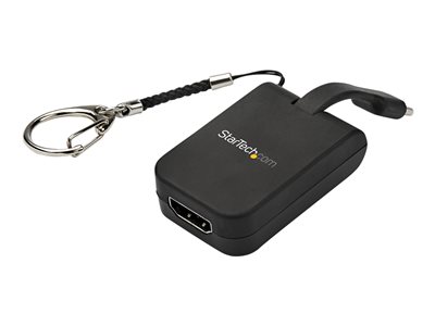  STARTECH.COM  Compact USB C to HDMI Adapter, 4K 30Hz USB Type-C to HDMI 1.4 Video Display Converter with Keychain Ring, USB-C DP Alt Mode to HDMI MonitCDP2HDFC