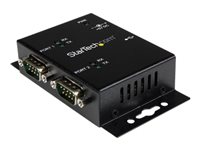 StarTech.com Concentrador Hub Industrial de 2 Puertos Serie Serial RS232 a USB Montaje Riel DIN Pared - adaptador serie - USB 2.0 - RS-232 x 2